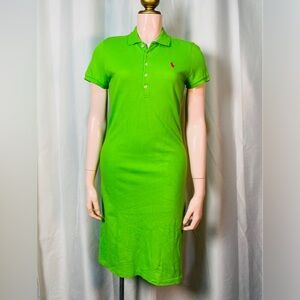 NWT Ralph Lauren sport Women's Green polo Dress size M
